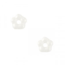 Czech glass beads flower 5mm - Alabaster White - 02010-29300